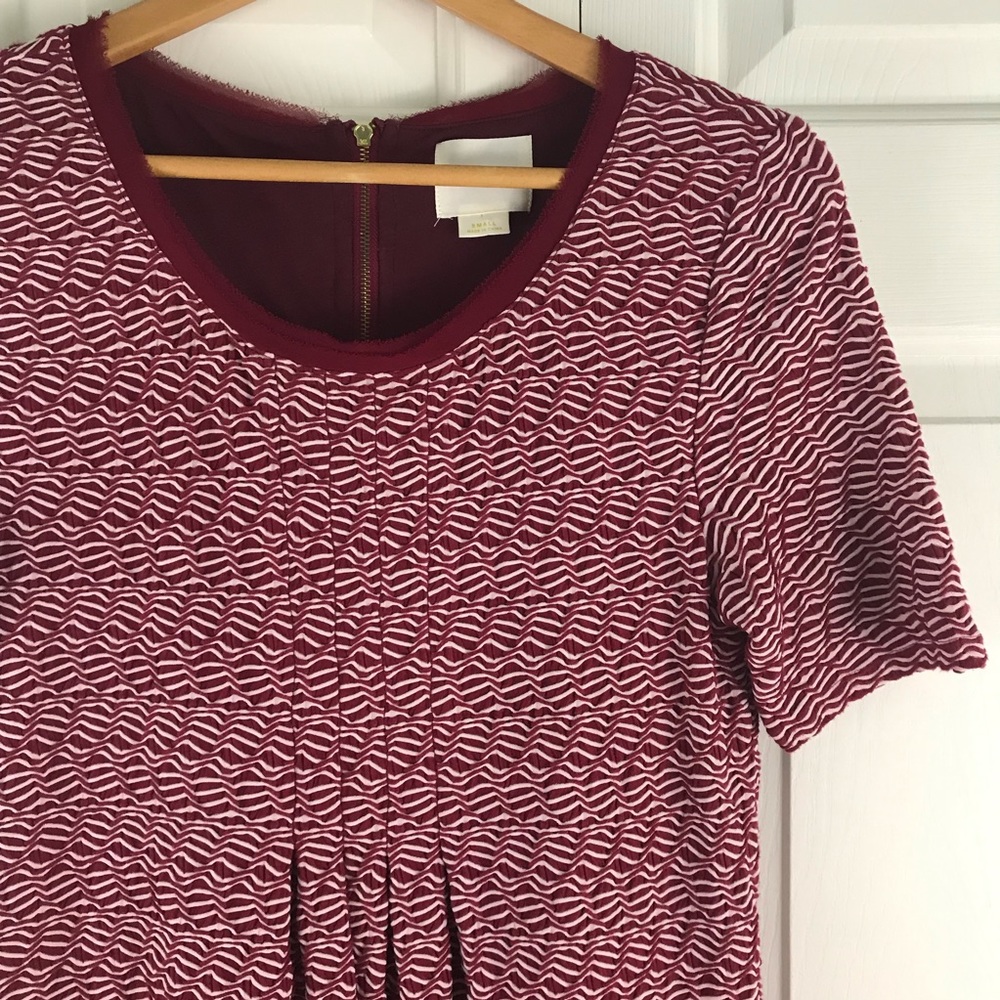 Maeve Anthropologie Dora Dress Small Red White - Picture 1 of 8
